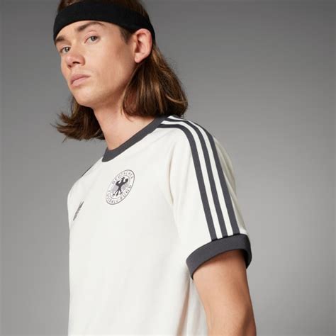 dfb adidas adicolor classics 3-streifen t-shirt - weiß